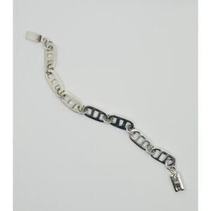 Vintage 925 Sterling Silver Unique Flat Bracelet 8in